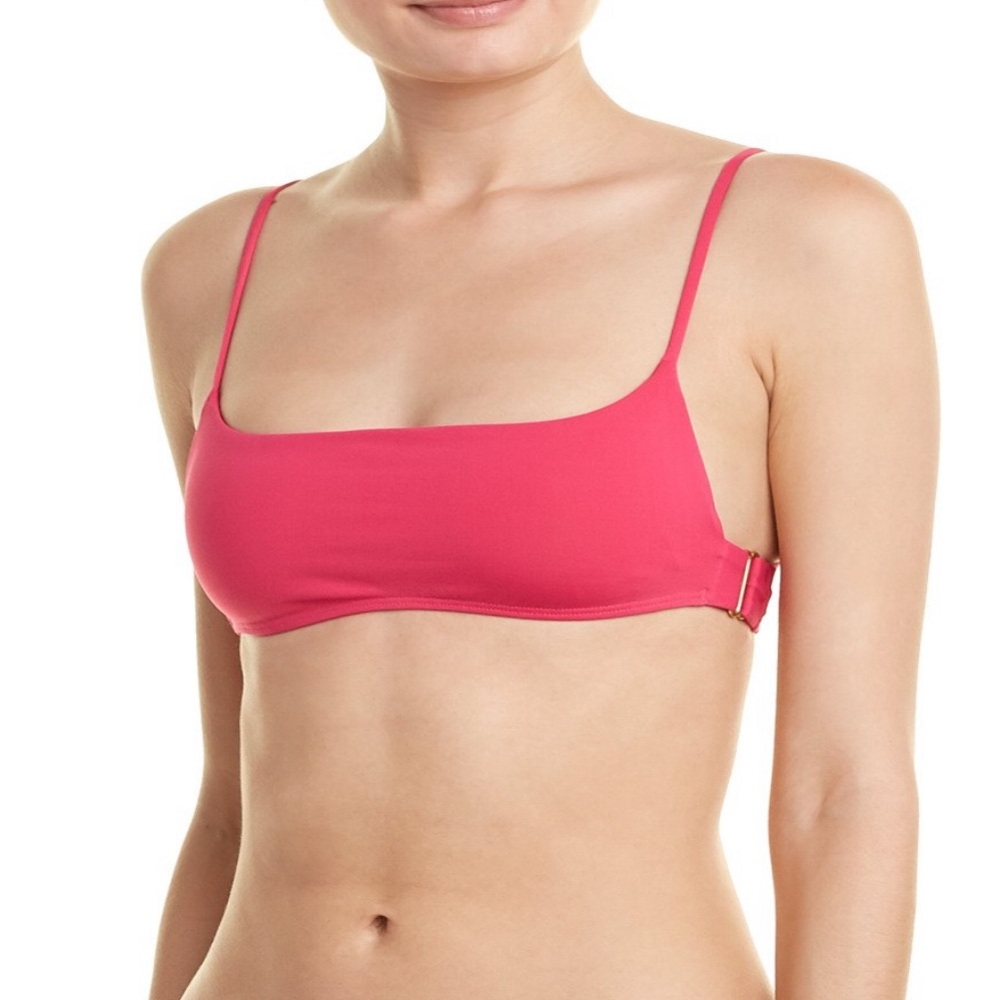 l*space Pink Square Neck Bikini Top